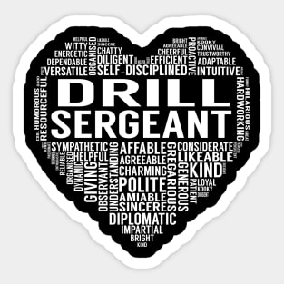 Drill Sergeant Heart Sticker